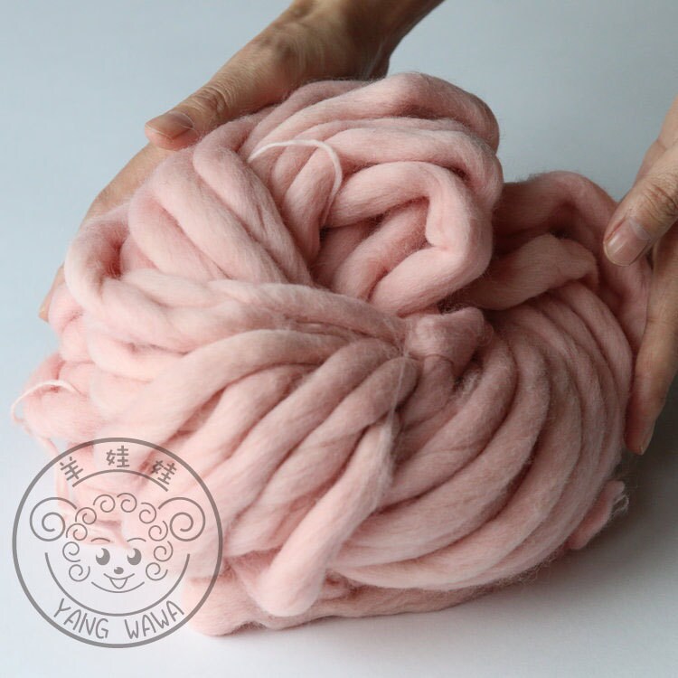 100 Merino Wool Super Chunky Big Loop Yarn Wool Roving Etsy