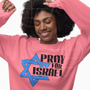 Licht-beten Sie für Israel Sweatshirt, Unterstützung Israel Kleidung, Unisex Rundhalsausschnitt, Geschenk für Aktivisten, Jüdische Erbe Kleidung, Glaubensbasierte Mode