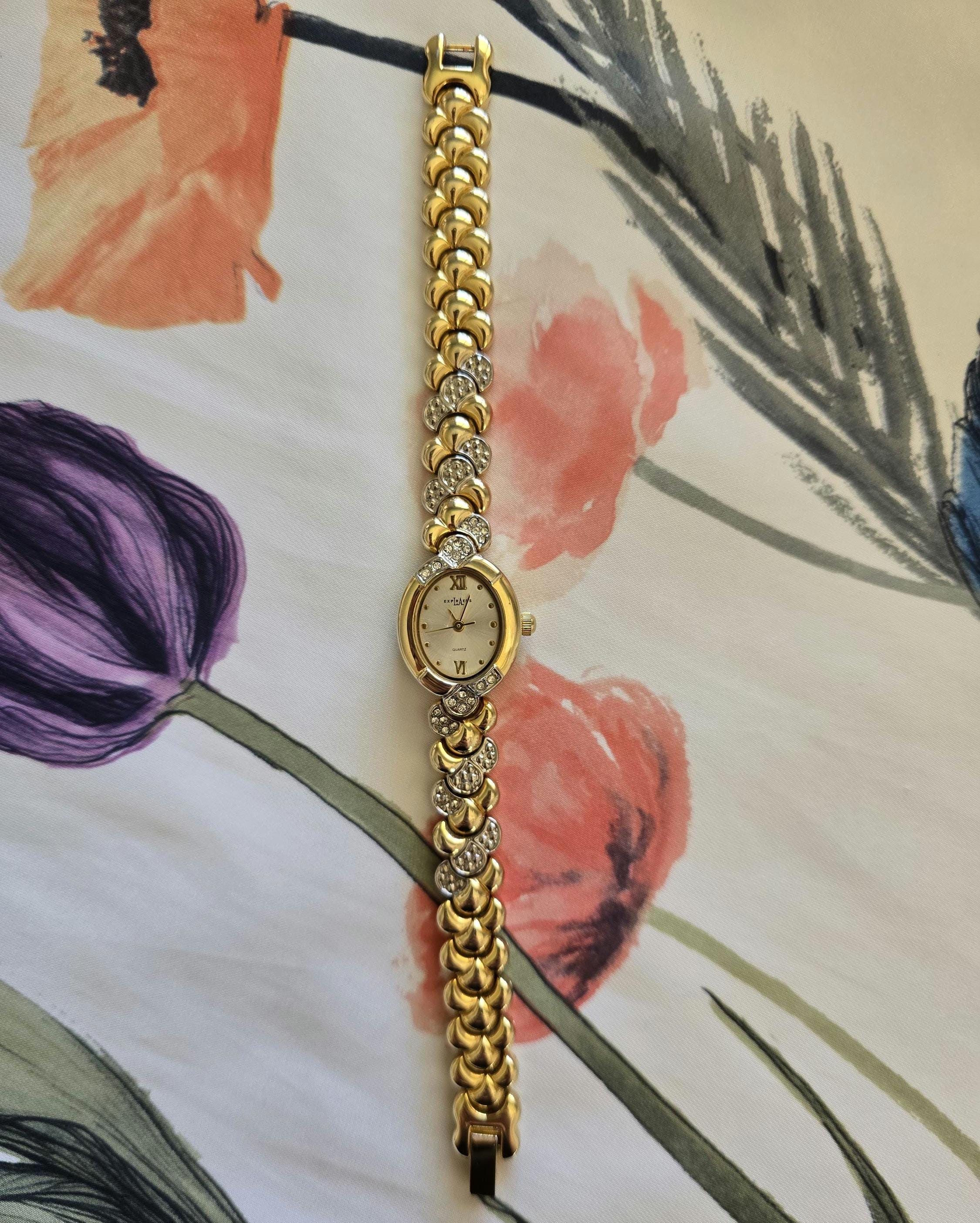 Vintage LA Express Dainty Gold & Yellow Gemstone Classic Stretch Cushion Watch 1950s Vacheron: Timeless Rose Gold Perfection | TikTok main image 2