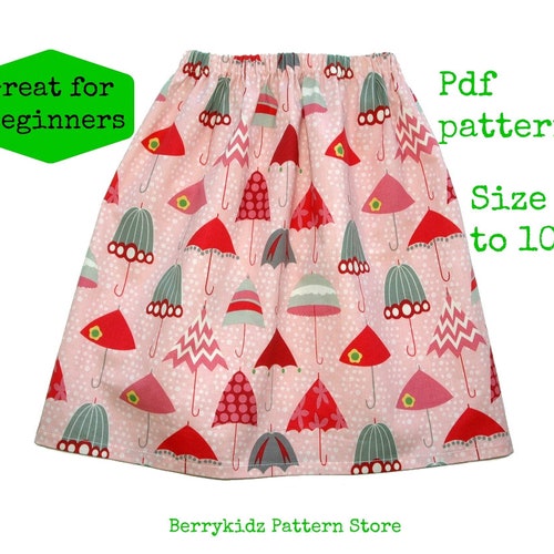 Beginner Sewing Patterns Toddler Skirt Pattern Easy Skirt Etsy