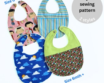 Sewing baby pattern, Baby pattern, Easy sewing pattern, PDF pattern - Essential Baby Bib pattern (S115)