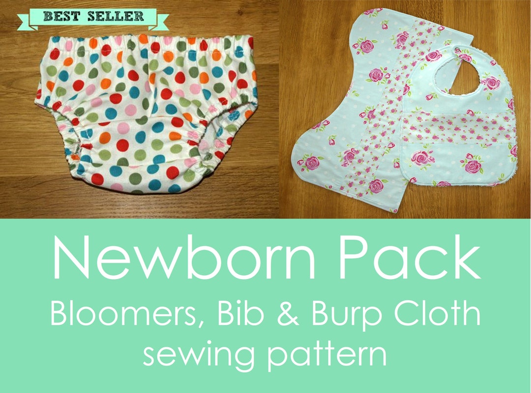 Newborn Sewing Pattern Diaper Cover Pattern Bib Pattern - Etsy