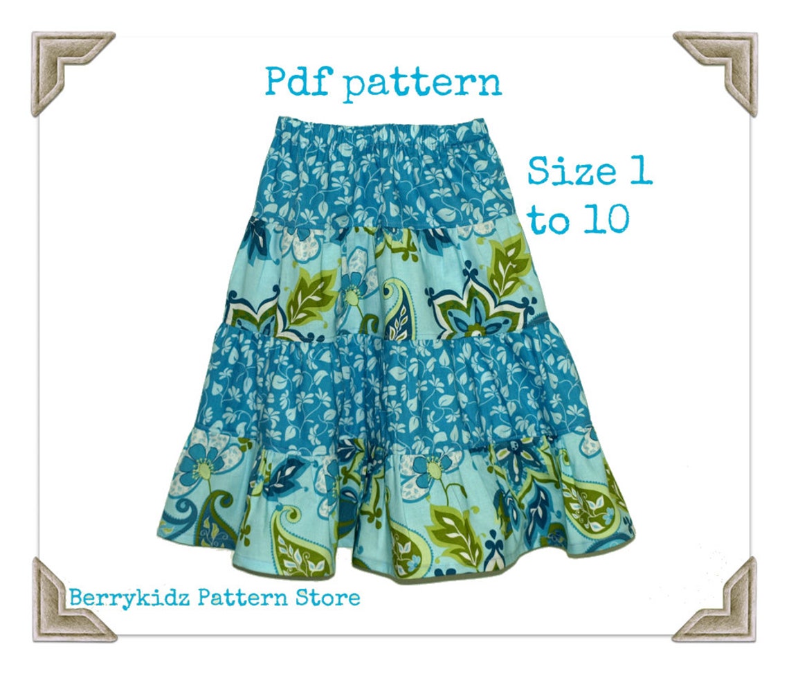 Toddler Skirt Pattern Infant Sewing Pattern Easy Pdf Etsy