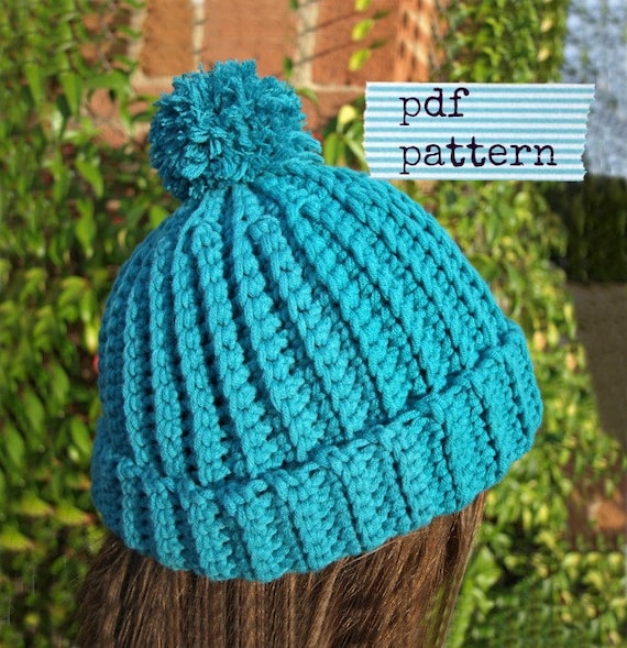 Easy Crochet Hat Pattern - Chunky Ribbed Beanie