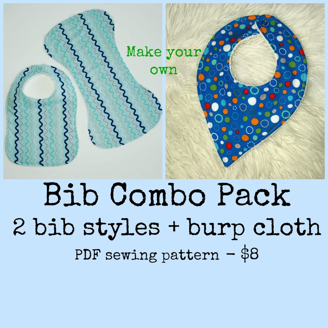 Bandana Bib Set, Bib and Burp Cloth Set, Baby Bib Pattern, Newborn ...
