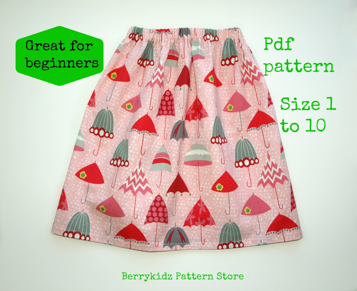 Girls skirt pattern pdf Twirl skirt pattern Toddler Pattern Etsy