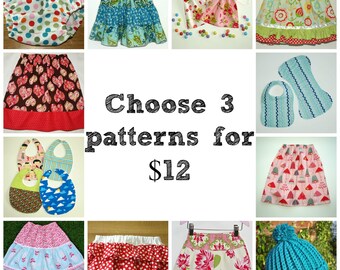 Twirl skirt pattern, Sewing pattern, Bloomer pattern, Toddler skirt pattern, Easy skirt pattern, Hat pattern