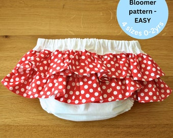 Diaper cover sewing pattern, Ruffle Bloomer pattern (S118), Ruffled diaper cover pattern, Nappy pattern, Baby pattern