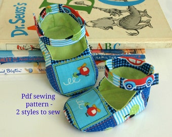 Baby Shoe Sewing Pattern: Reversible Ribbon & Strap Styles (PDF Pattern)