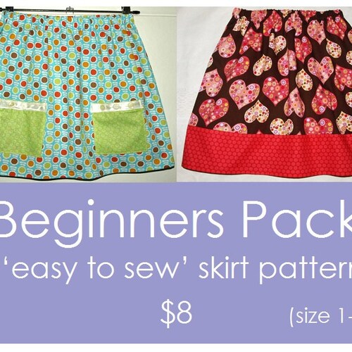 Beginner Sewing Patterns Toddler Skirt Pattern Easy Skirt Etsy