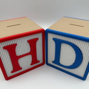 ABC Block | Alphabet Block | Piggy Bank | Money & Coin Holder | Childhood Keepsake