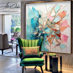 Original Abstract Oil Painting: Textured Modern Wall Art
