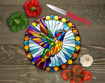 12" Round Cutting Board Sublimation Transfer Sheet: Stained Glass Design-Ready to Press