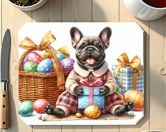 Frenchie Easter Sublimation Transfer Sheet: Cutting Board - Ready to Press