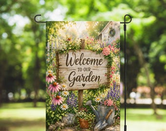 Bandera de jardín de 30 x 45 cm (12" x 18") - Lista para prensar - Lámina de transferencia por sublimación - No es un archivo digital