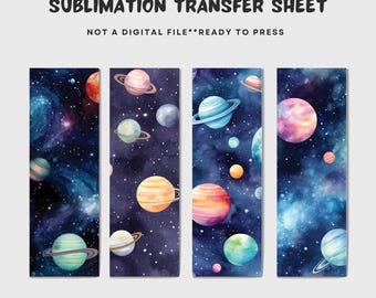Solar Planets Bookmark Sublimation Transfer Sheet: Ready To Press (2"x6")