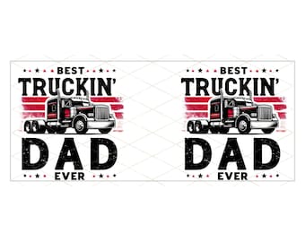 Truckin Dad Sublimation Transfer Sheet 15oz Mug-Ready to Press (NOT DIGITAL)-Cup Not Included