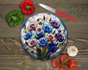 12" Round Cutting Board Sublimation Transfer Sheet: Stained Glass Design-Ready to Press