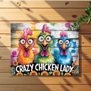 Chicken Lady Sublimation Transfer Sheet: Cutting Board - Ready to Press