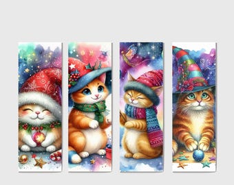 Happy Kitties Bookmark Sublimation Transfer Sheet - 4 Images 2x6 Print Size