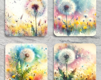 Summer Dandelions Sublimation Transfer Sheet: 4" Square Coaster Prints