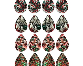Teardrop Earring5 Sublimation Transfer Sheet: 2.5" 16pcs (4 Pair)