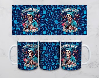 Hot Dad Sublimation Transfer Sheet 15oz Mug-Ready to Press (NOT DIGITAL)-Cup Not Included