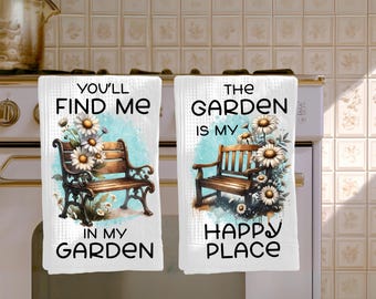 Feuilles de transfert pour sublimation My Garden : impression de torchon de cuisine (8 x 5 po.), lot de 2