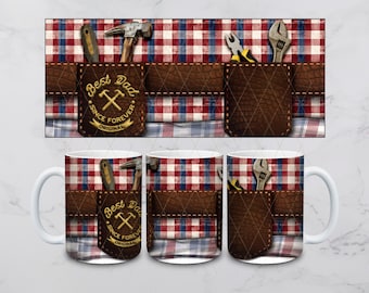 Dad's Tools Sublimation Transfer Sheet 15oz Mug-Ready to Press (NOT DIGITAL)-Cup Not Included
