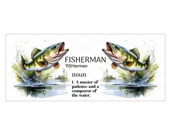 Fisherman Sublimation Transfer Sheet 15oz Mug-Ready to Press (NOT DIGITAL)-Cup Not Included