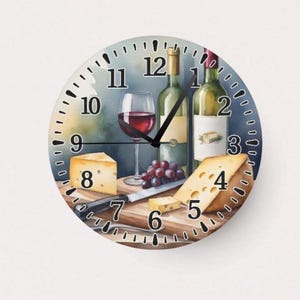 12-Zoll-Zifferblatt Sublimationstransferfolie: Wein / Käse fertig zum Pressen Transfer