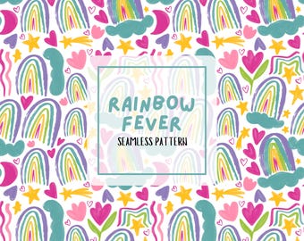 Rainbow fever Seamless Pattern