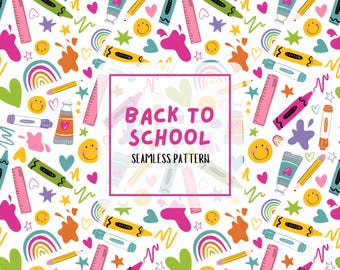Back to school Seamless Pattern