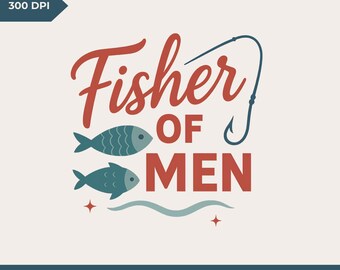 Fisher of Men Tshirt PNG: Digital Download for Toddlers, Kids Fish Shirt, PNG for Sublimiation, Christian Shirt, Biblical Todder T-Shirt