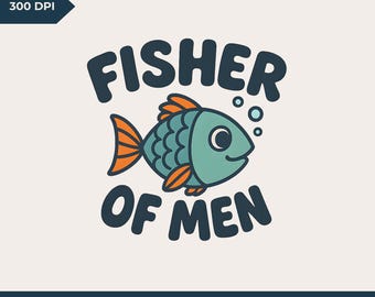 Fisher of Men Tshirt PNG: Digital Download for Toddlers, Kids Fish Shirt, PNG for Sublimination, Christian Shirt, Biblical Todder T-Shirt