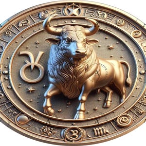 Stier Graustufen Tiefenkarte für 3D Gravur | Herausforderung Münzdesign | Laser & Faserlaser Bereite 3D Coin Map