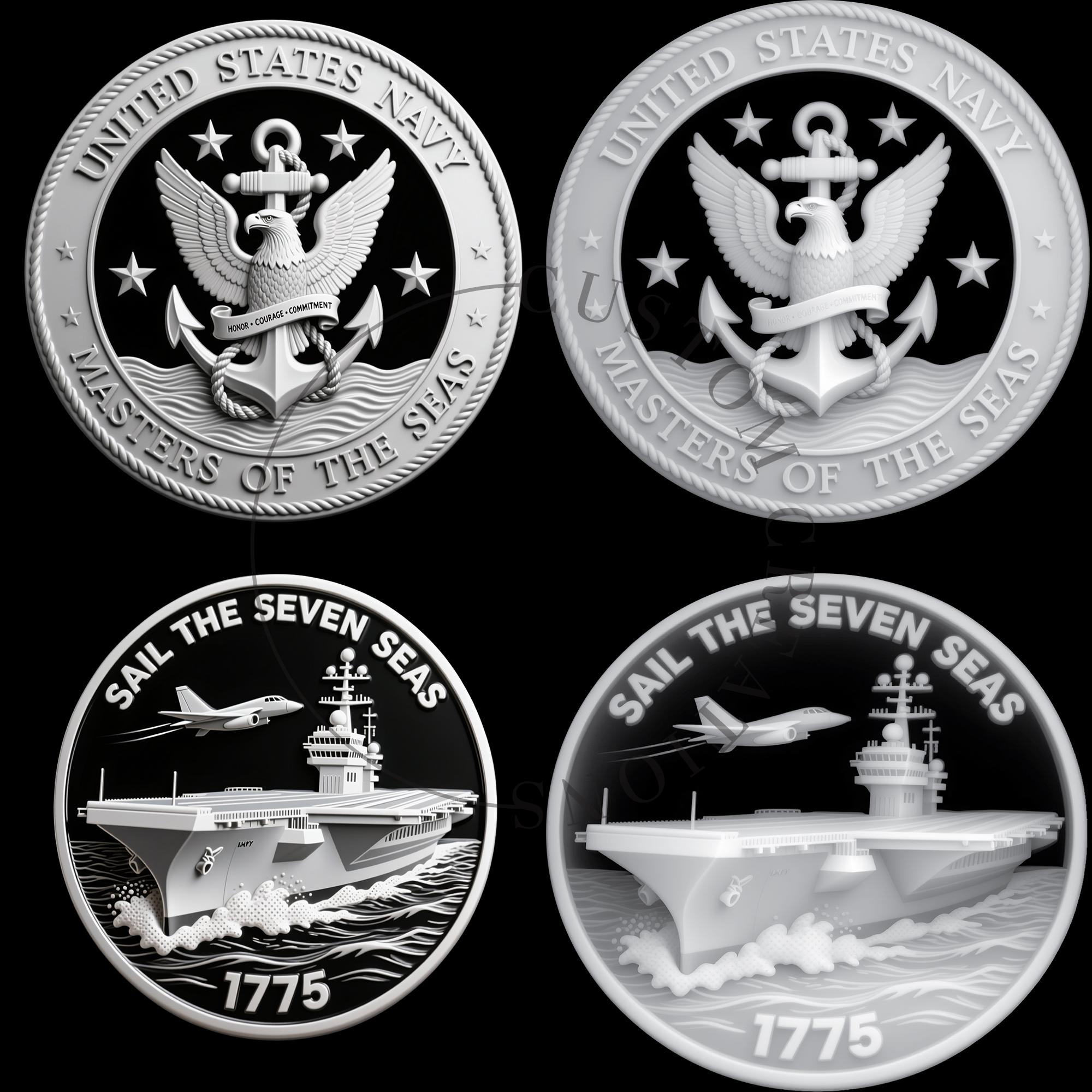 Navy challenge coin - Etsy 日本