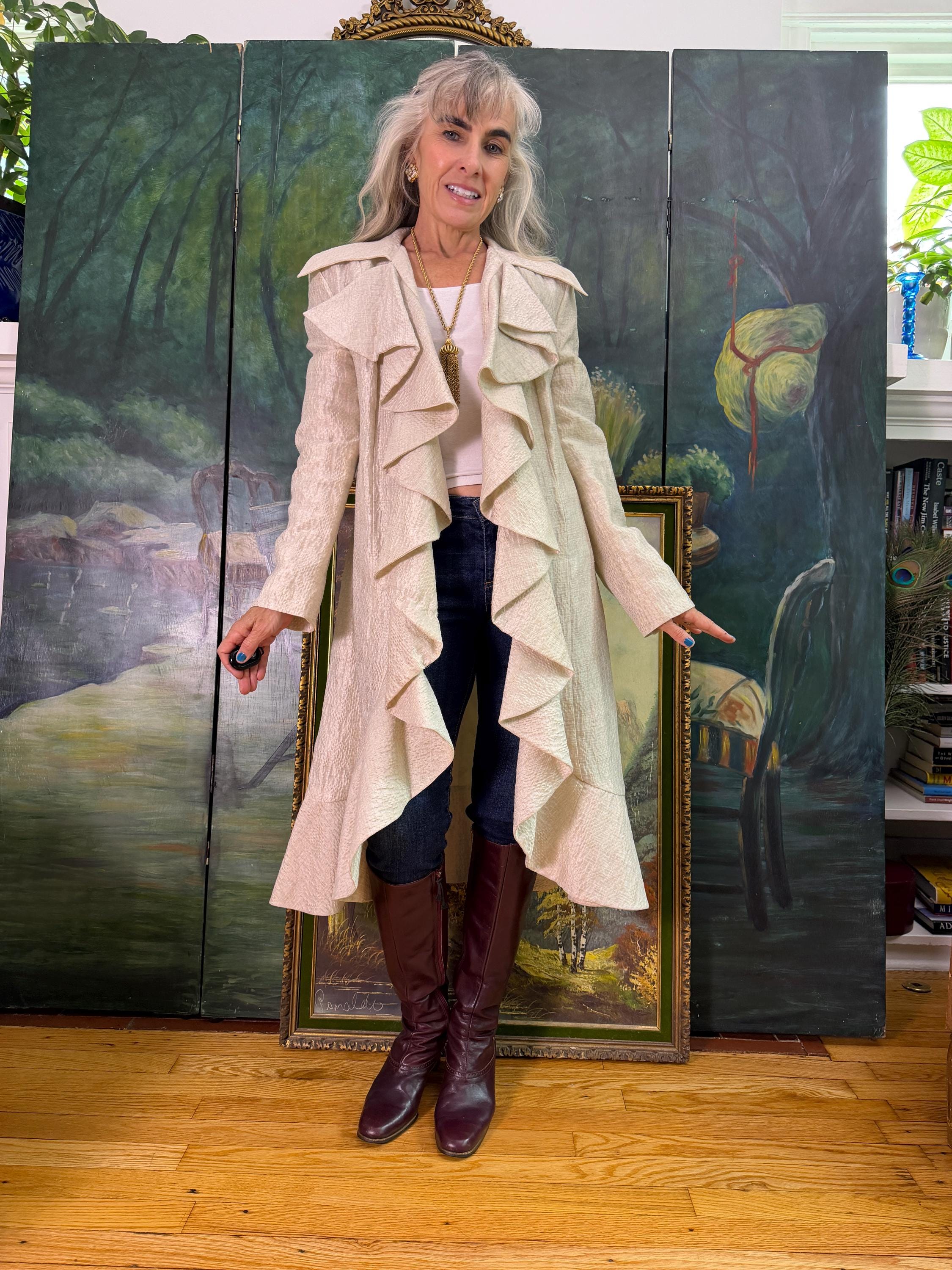 Jacquard Duster Coat - Etsy