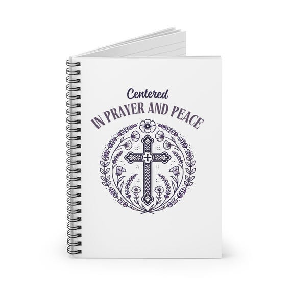 Centering Prayer Spiral Notebook – Christian Meditation Journal | Contemplative Prayer Notebook | Faith-Based Journaling Gift