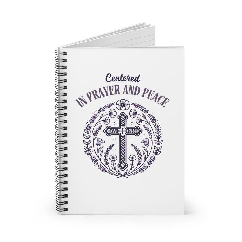 Zentrierendes Gebet Spiralblock – Christliches Meditation Journal | Kontemplatives Gebet Notizbuch | Auf Glauben basierendes Journaling Geschenk Bild 1