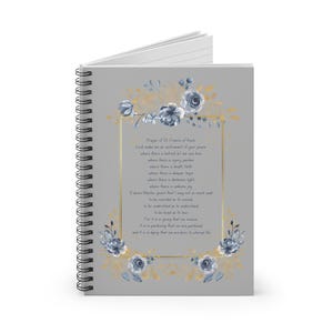 St. Francis of Assisi - Prayer of Peace Spiral Notebook