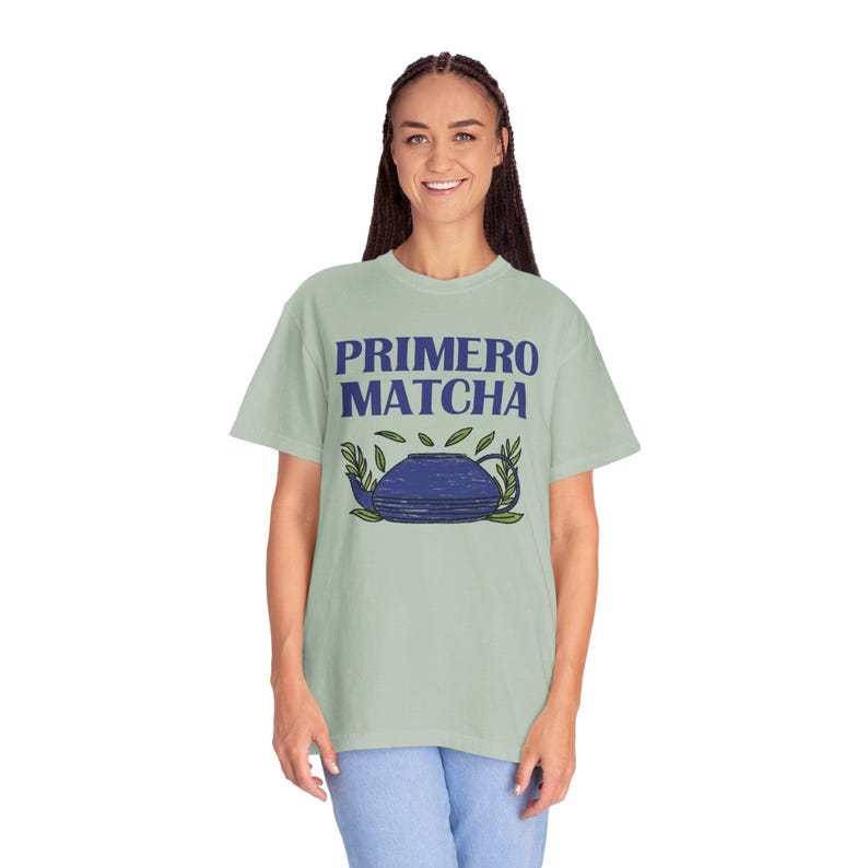 Primero Matcha T-Shirt | Vintage-Inspired Matcha Lover Gift | Retro Tea Shirt | Matcha Green Tea Aesthetic Tee Bay
