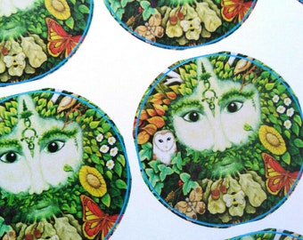 Green Man, A4 sheet rainbow crafting 35 mm eco craft scrapbooking