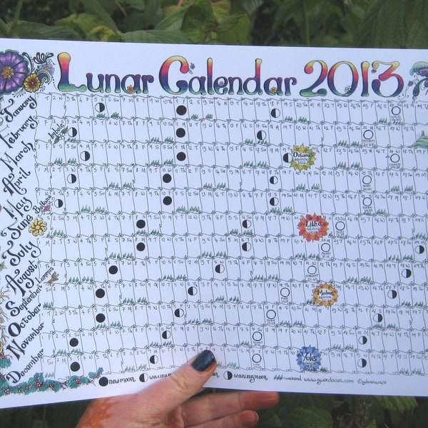 Lunar Calendar 2013, A4 size