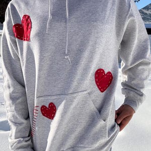 The Camilla Hoodie - Handmade Patchwork Heart Hoodie -