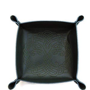 Collapsible Dice Rolling Tray, Tree of Life, dnd dice tray, valet tray, coin tray, key tray, travel tray, jewelry tray, gaming accessory