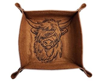 Highland cow dice tray, dice rolling tray, collapsible tray, board game accessory