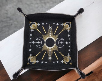Celestial dice tray, Collapsible Dice Rolling Tray