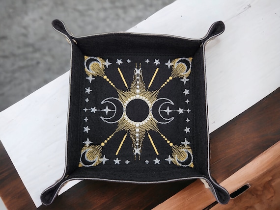 Celestial dice tray, Collapsible Dice Rolling Tray