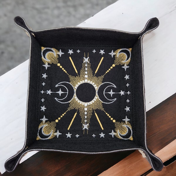 Bandeja para dados Celestial, bandeja plegable para lanzar dados